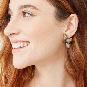 Stella & Dot Petal Pave Stud Earrings